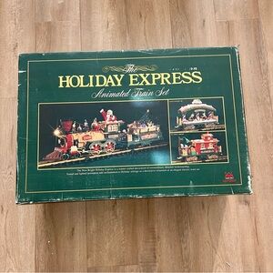 Vtg The HOLIDAY EXPRESS Animated Christmas Train Set #380 New Bright 1990s IOB